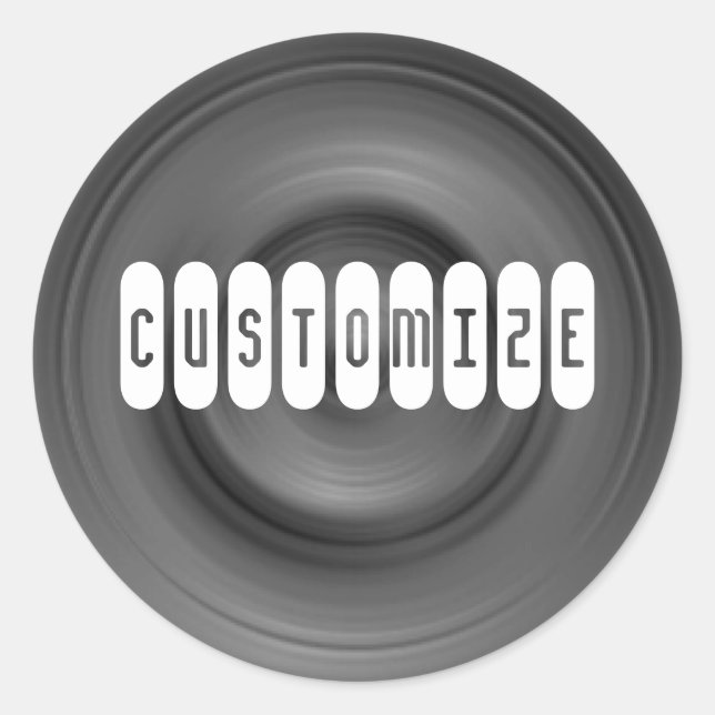 Fast Car II - Vorlage Runder Aufkleber (Vorderseite)