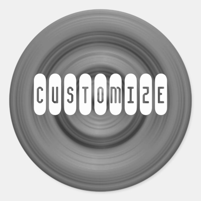 Fast Car - Vorlage Runder Aufkleber (Vorderseite)