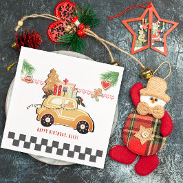 Fast Cars Sweet Gingerbread Car Christmas Birthday Serviette