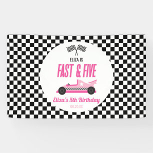 Fast & Five Pink Race 5. Geburtstagsparty Banner