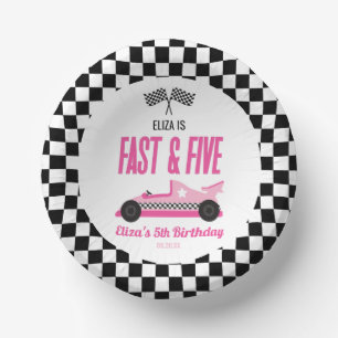 Fast & Five Pink Race 5. Geburtstagsparty Pappteller