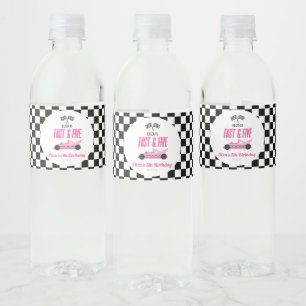 Fast & Five Pink Race 5. Geburtstagsparty Wasserflaschenetikett