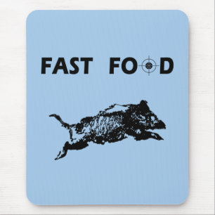 Fast Food Boar Jagd Jäger Mousepad