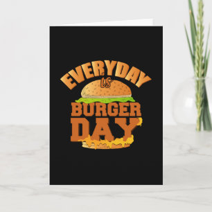 Fast Food Burger Cheese Funny Eat Foodie Gift Idea Karte