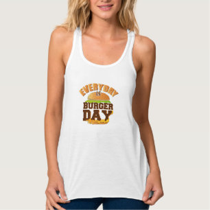 Fast Food Burger Cheese Funny Eat Foodie Gift Tank Top