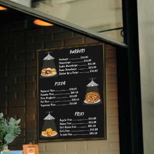 Fast Food Burger Pizza Pommes frites Speisekar Poster