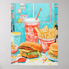 Fast Food Delight Poster