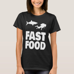 Fast Food Diver Shark Scuba Diver Niedlich T-Shirt