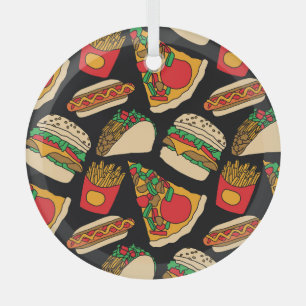 Fast Food Fiesta: Vintage Musterisolierung Ornament Aus Glas