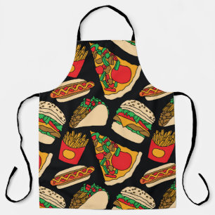 Fast Food Fiesta: Vintage Musterisolierung Schürze