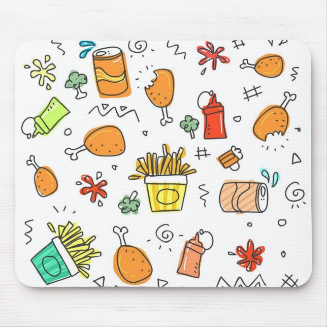 Fast Food Fun Niedlich modern Mousepad (Vorne)