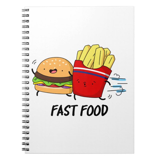 Fast Food Funny Burger and Fries Pun Notizblock (Vorderseite)