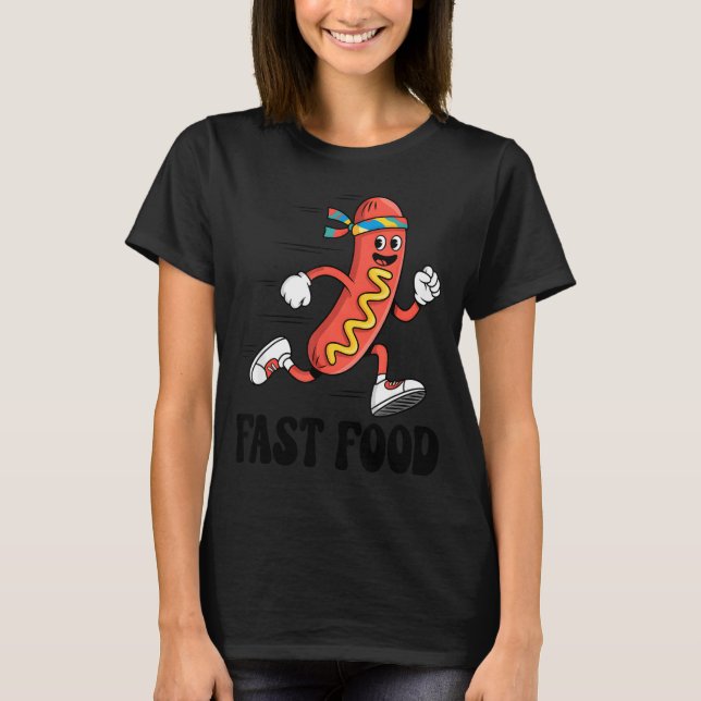 Fast Food Funny Pun Working Out Running Jogging Gy T-Shirt (Vorderseite)