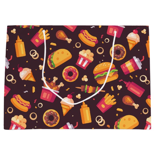 Fast Food-Geschenktasche Große Geschenktüte (Vorderseite)