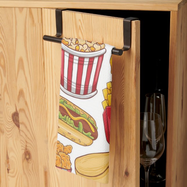 Fast Food  Geschirrtuch (Drittel gefaltet)