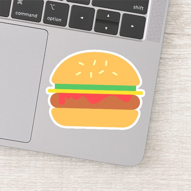 Fast Food Hamburger Die Sticker Decal schneiden (Detail)