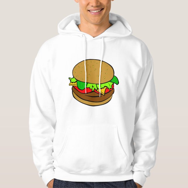 Fast Food-Hamburger Hoodie (Vorderseite)