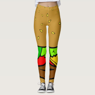 Fast Food-Hamburger Leggings