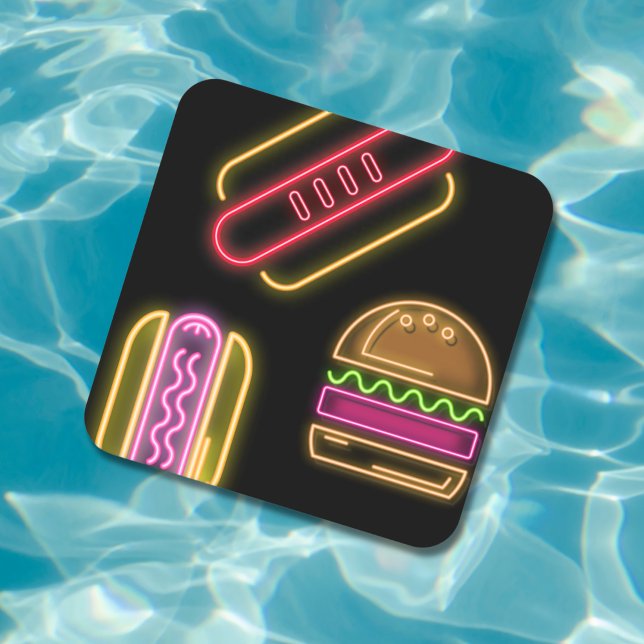 Fast Food Hot Dogs und Hamburger Rechteckiger Pappuntersetzer (Von Creator hochgeladen)