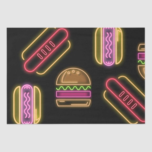 Fast Food Hot Dogs und Hamburger Seidenpapier (Vorderseite)
