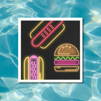 Fast Food Hot Dogs und Hamburger Serviette