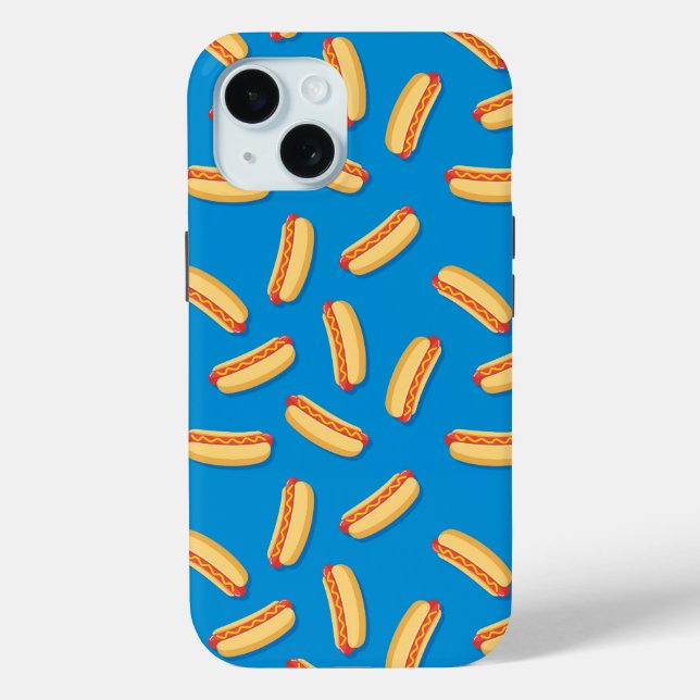 Fast Food Hotdogs-Muster Case-Mate iPhone Hülle (Rückseite)