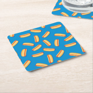 Fast Food Hotdogs-Muster Rechteckiger Pappuntersetzer