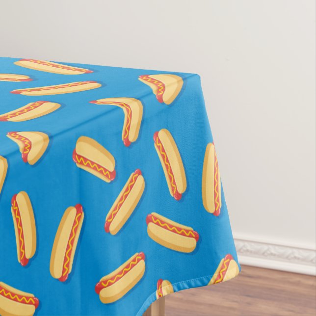 Fast Food Hotdogs-Muster Tischdecke (Beispiel)