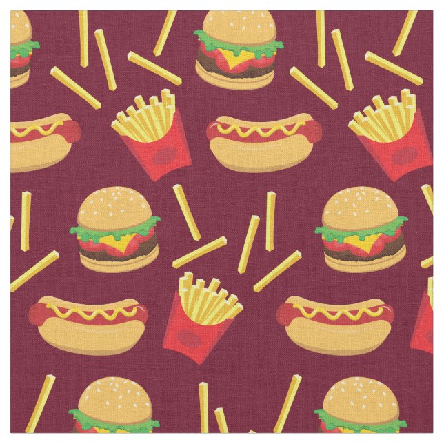 Fast Food Junk Burger Fries Hot Dog Stoff (Nahaufnahme)
