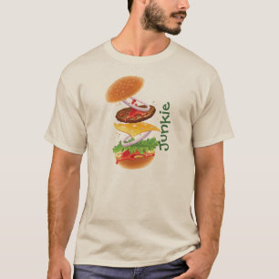Fast Food Junkie Funny Cheeseburger Shirt