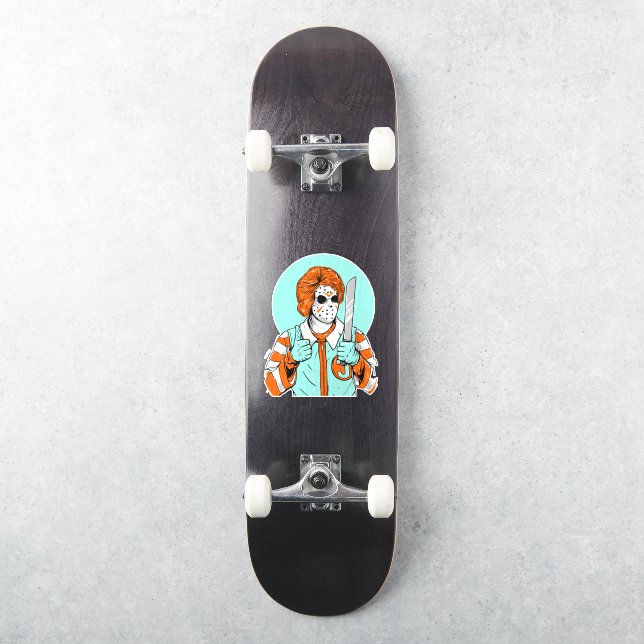 Fast Food Killer Clown Funny Aufkleber (Skateboard)