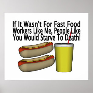 Fast Food-Mitarbeiter Poster