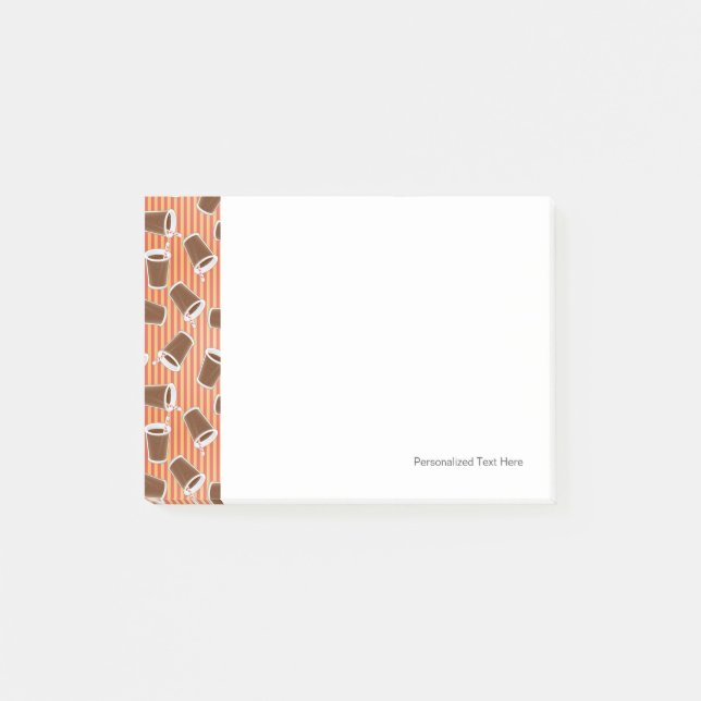 Fast Food-Muster 2 Post-it Klebezettel (Vorderseite)