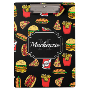 Fast Food Pattern Klemmbrett