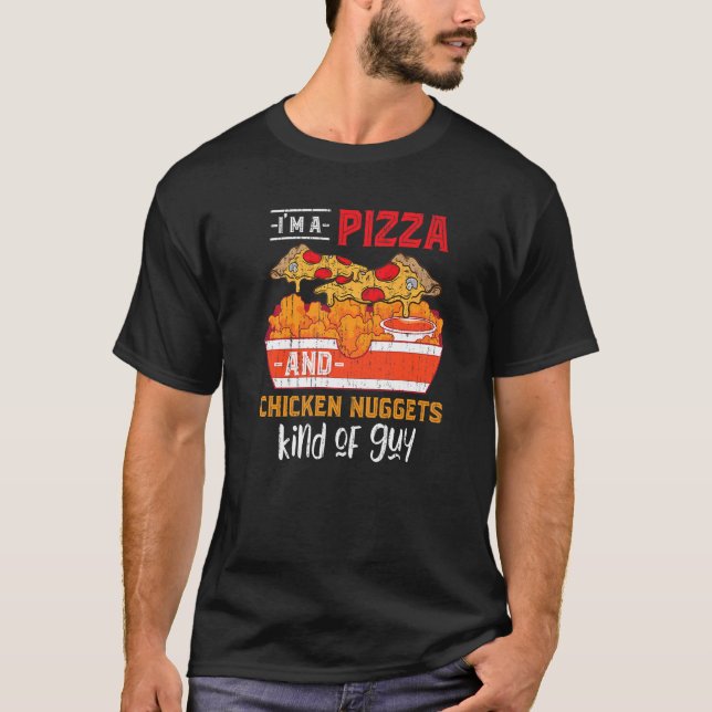 Fast Food Pizza Chicken Nuggets Feinschmecker Chic T-Shirt (Vorderseite)