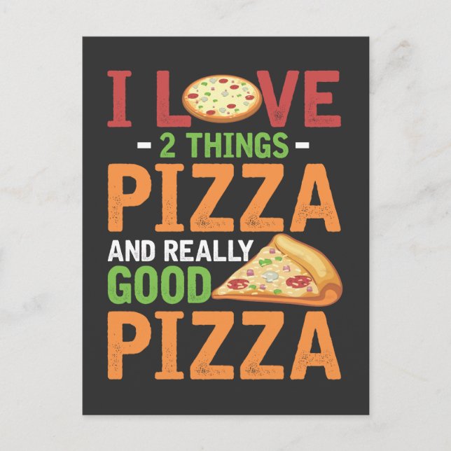 Fast Food Pizza Slice Lover Feinschmecker Postkarte (Vorderseite)