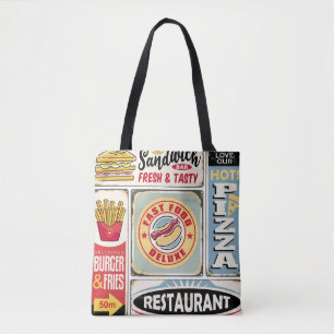 Fast Food Restaurants und Dinner Retro Schilder Co