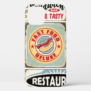 Fast Food Restaurants und Dinner Retro Schilder Co Case-Mate iPhone Hülle