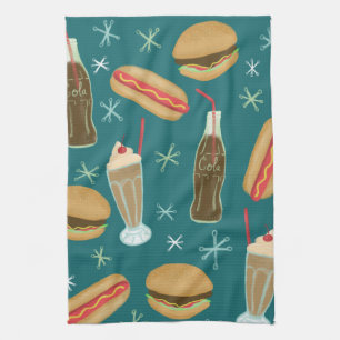 Fast Food Soda Fountain Deep Green Geschirrtuch