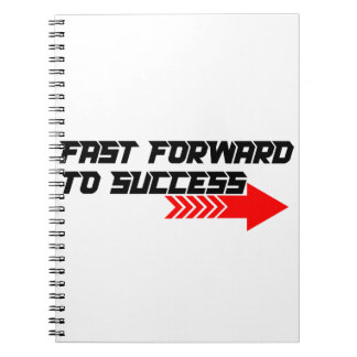 Fast Forward – Bold Red Motivation Quote Design Notizblock