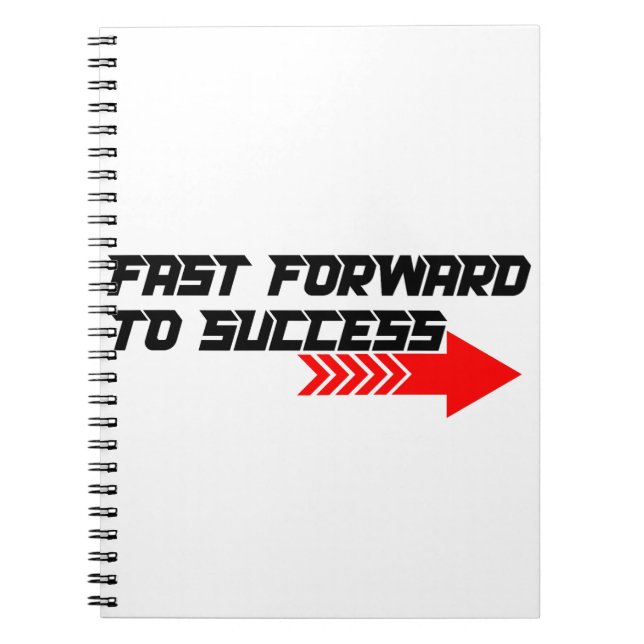 Fast Forward – Bold Red Motivation Quote Design Notizblock (Vorderseite)
