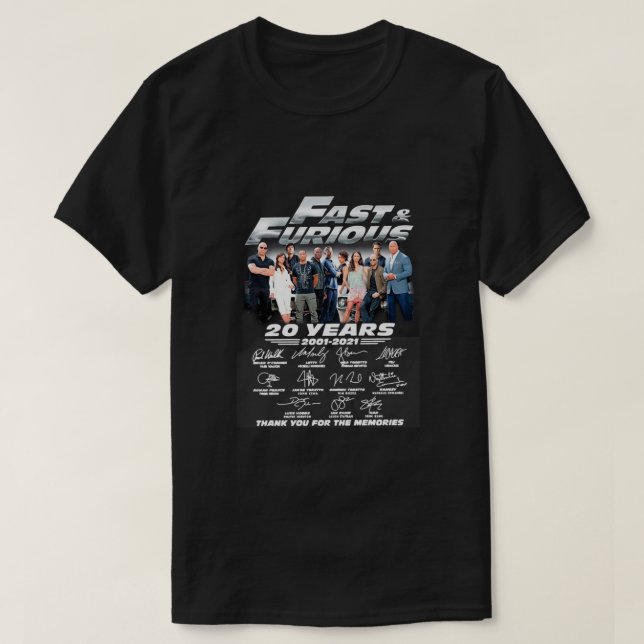 Fast Furious-20-Years-2001-2021  T-Shirt (Design vorne)
