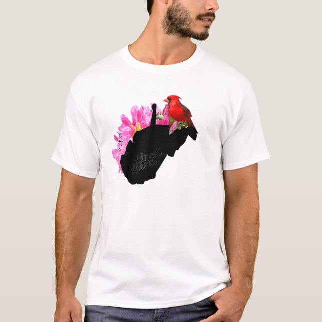 Fast Heaven West Virginia Kardinal Wv T-Shirt (Vorderseite)