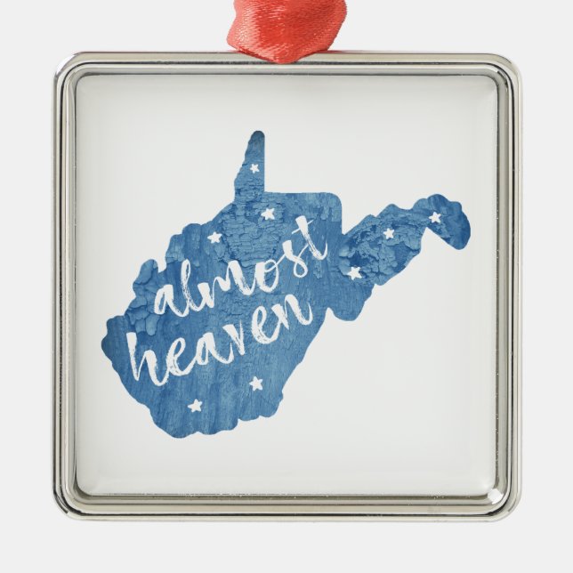 Fast Heaven West Virginia Ornament Aus Metall (Vorne)
