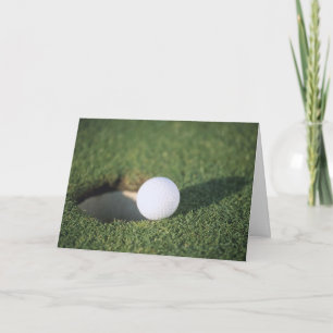 Fast im Golf Ball auf der Green Card Karte