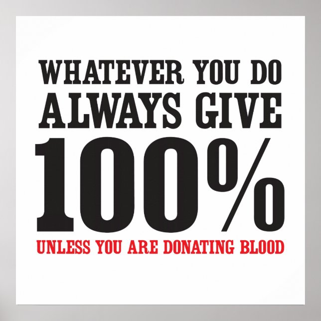 Fast immer 100% geben poster (Vorne)