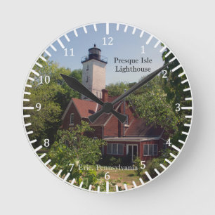 Fast Isle Lighthouse Eire Runde Wanduhr