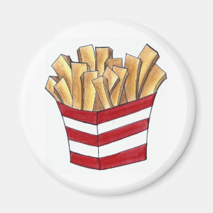 Fast Junk Food Feinschmecker der französischen Fry Magnet