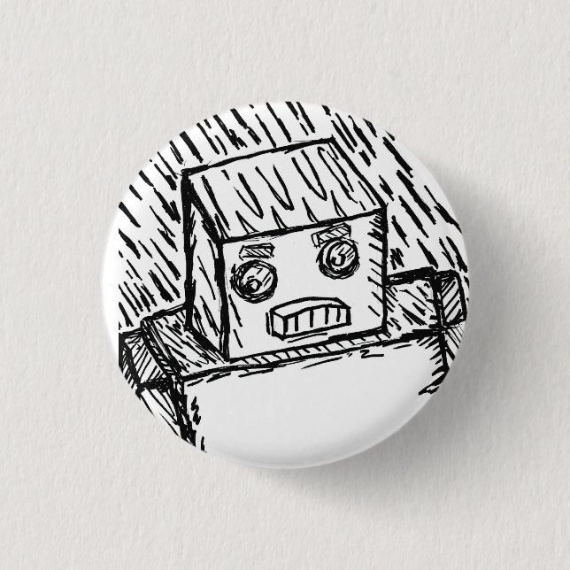 Fast KARL Pensive Robot Button (Vorderseite)