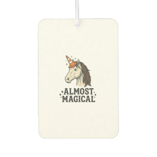 Fast magisches Einhorn-Kegel Vintage Grafik T-Shir Autolufterfrischer